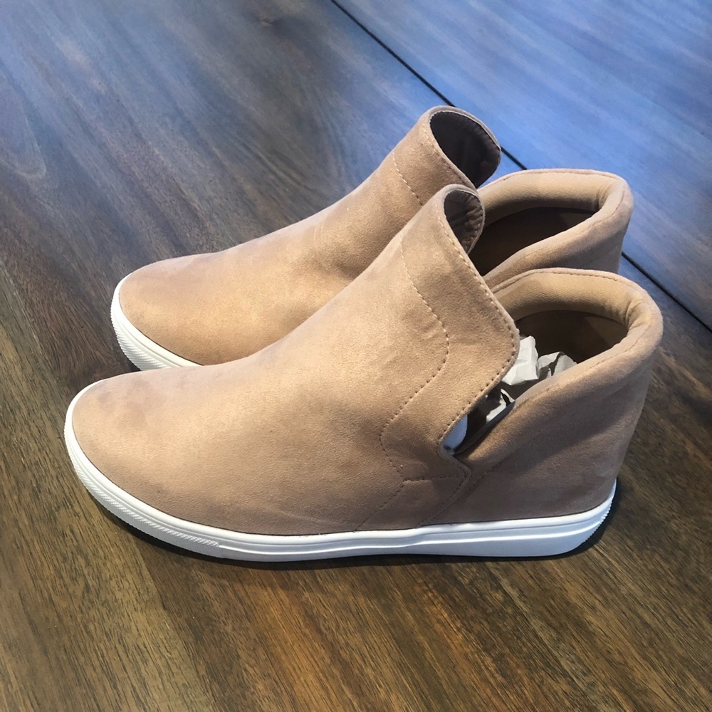 Suede Slip-on Sneaker Wedge